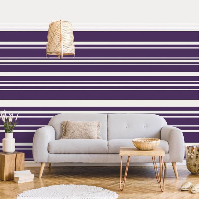 Déco murale cuisine Stripes On Purple Backdrop