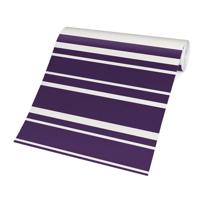 tapisserie panoramique Stripes On Purple Backdrop