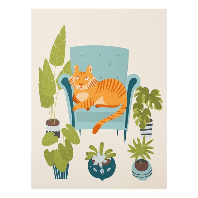 Cadre animaux Illustration de mini tigre domestique