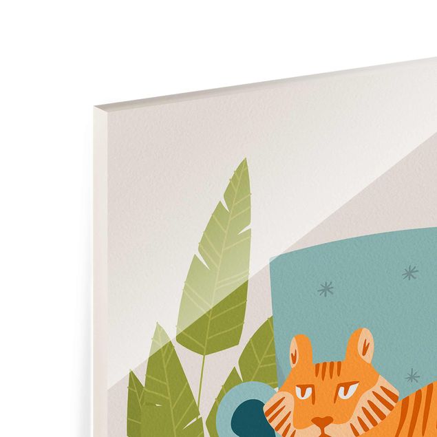 Tableau multicolor Illustration de mini tigre domestique