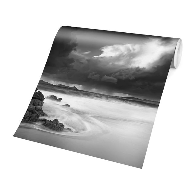 Papier peint panoramique paysage Tempête sur la côte