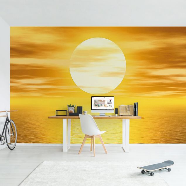 Papier peint panoramique coucher de soleil Soleil d'été