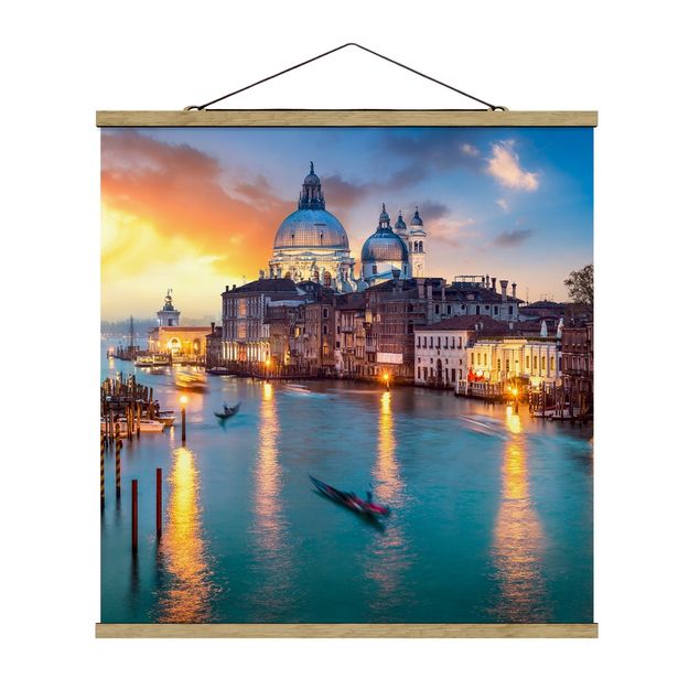 Tableau bord de mer Coucher de soleil à Venise