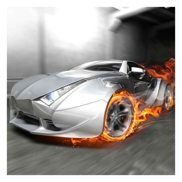 Papier peint - Supercar In Flames