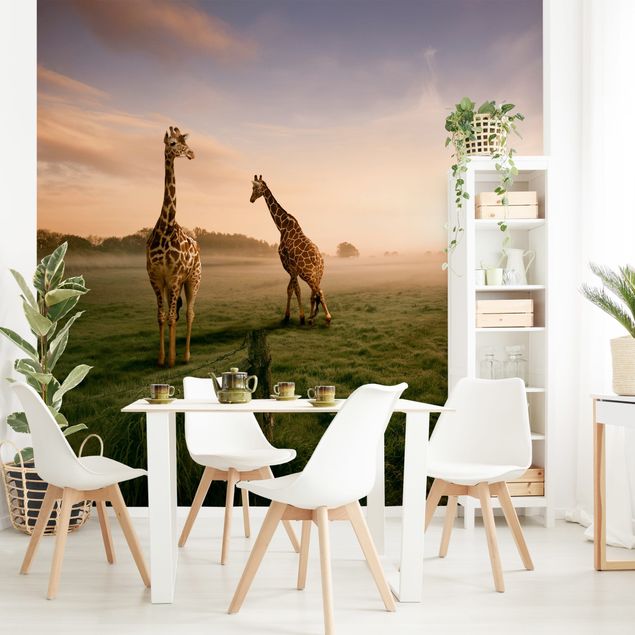 Papiers peints afrique Surreal Giraffes
