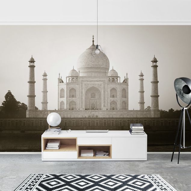 Papier peint beige Taj Mahal