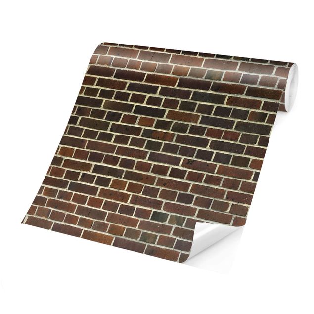 Papier peint moderne Brick Wall Reddish Brown