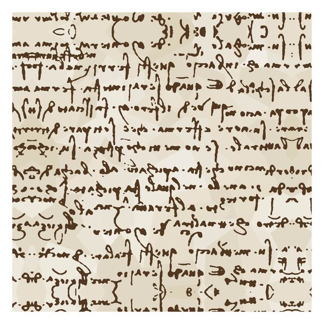 Papier peint marron Manuscrit de Léonard de Vinci