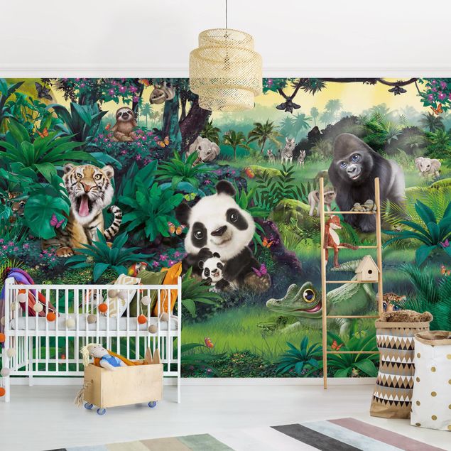 Déco chambre enfant Animal Club International - Jungle avec animaux