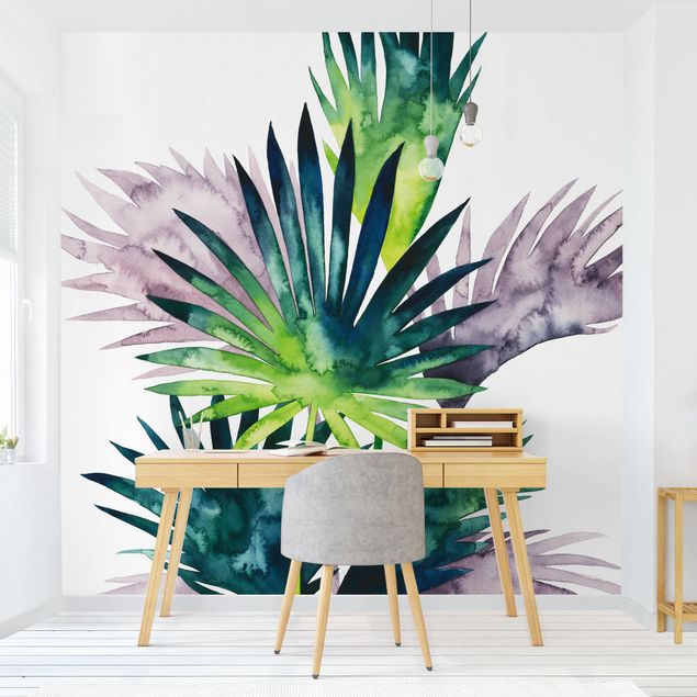 Tapisserie moderne Feuillage exotique - Fan Palm