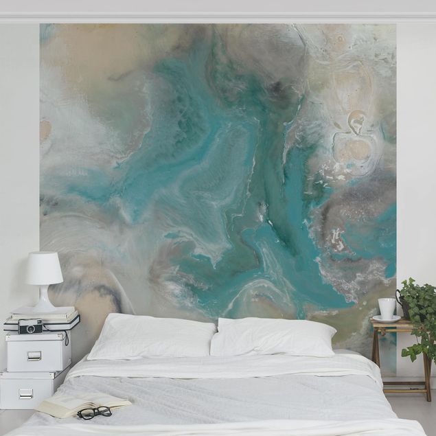 tapisserie panoramique Marée avec balayures de mer I
