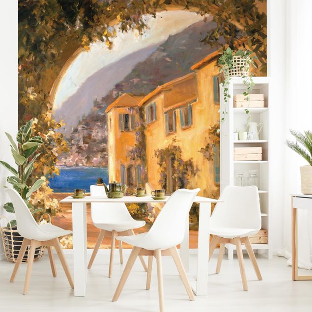 Déco mur cuisine Campagne italienne - Arc floral
