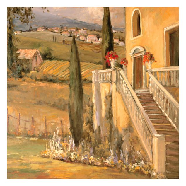 tapisserie panoramique Campagne italienne - Porche