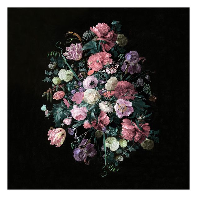 tapisserie panoramique Jan Davidsz De Heem - Bouquet de fleurs sombres