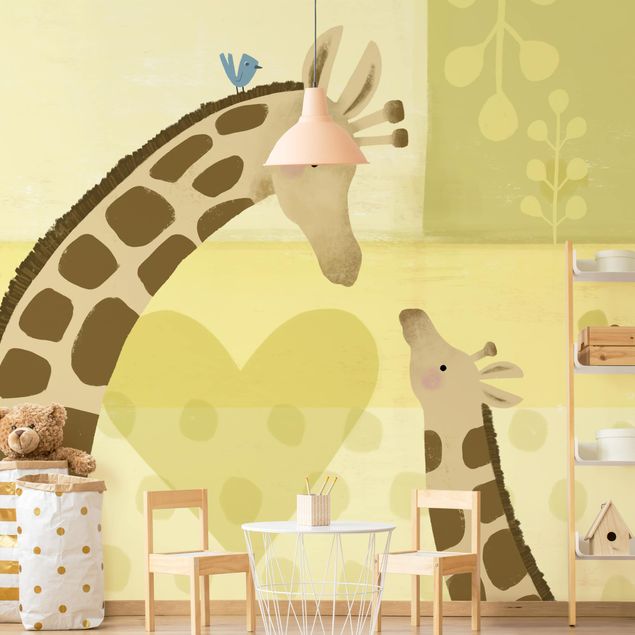 Papiers peints modernes Maman et moi - Girafes
