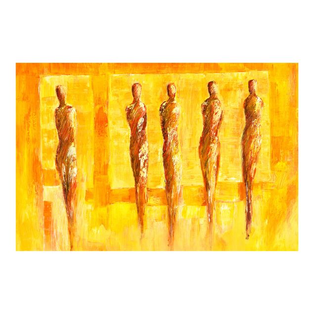 Papier peint - Petra Schüßler - Five Figures In Yellow