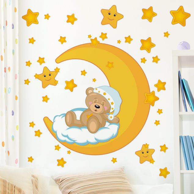 Déco chambre bébé Lot grand Ciel étoilé de Nounours