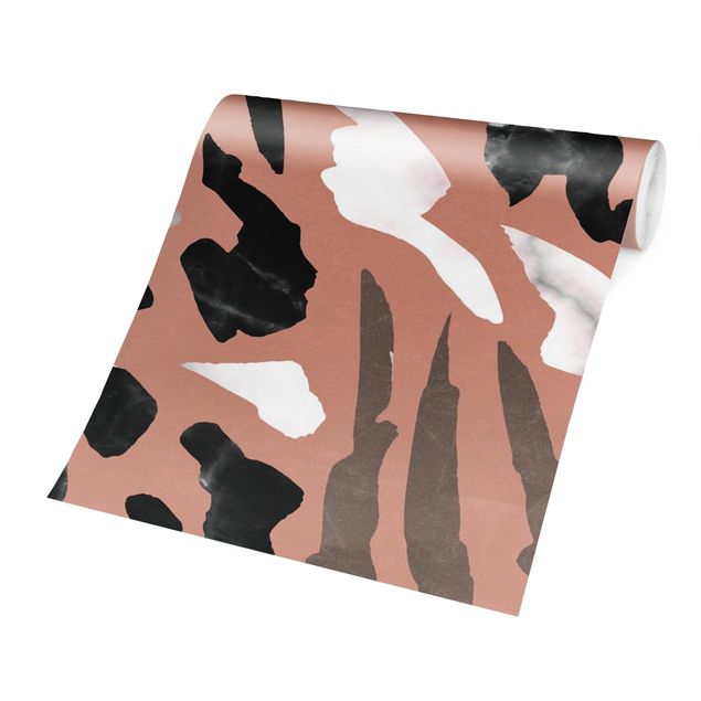 Papiers peints modernes Tiger Stripes In Marble And Gold