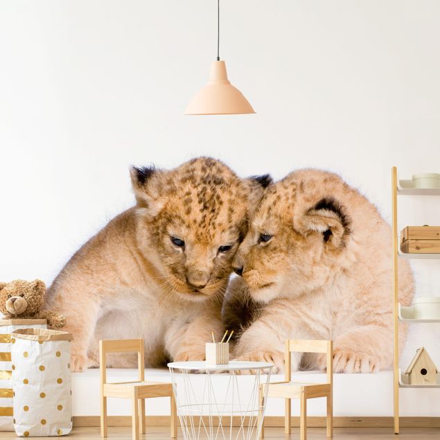 Déco mur cuisine Deux Bébés Lion