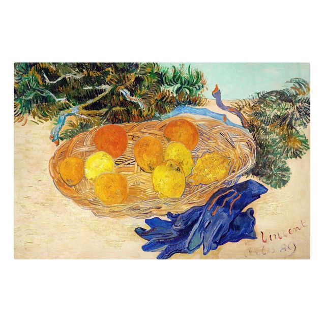 Tableaux sur toile avec légumes et fruit Van Gogh - Nature morte aux oranges