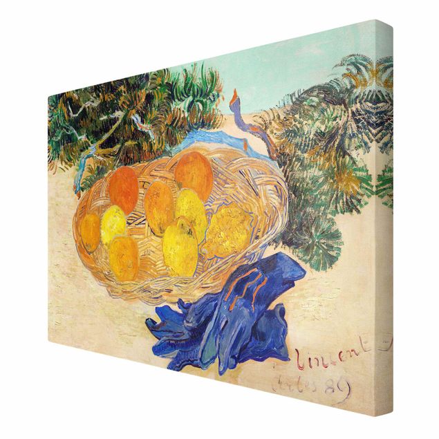 Tableau couleur jaune Van Gogh - Nature morte aux oranges