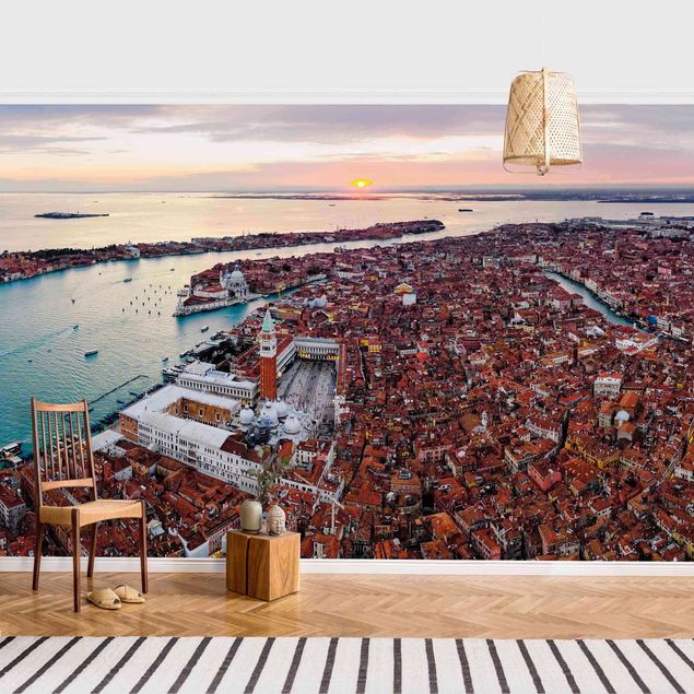 Papier peint coucher de soleil Venise