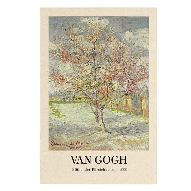 Tableau moderne Vincent van Gogh - Pêcher en fleur - Édition musée
