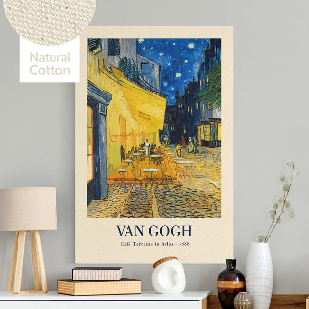 Toile impressionniste Vincent van Gogh - Terrasse de café à Arles - Édition musée
