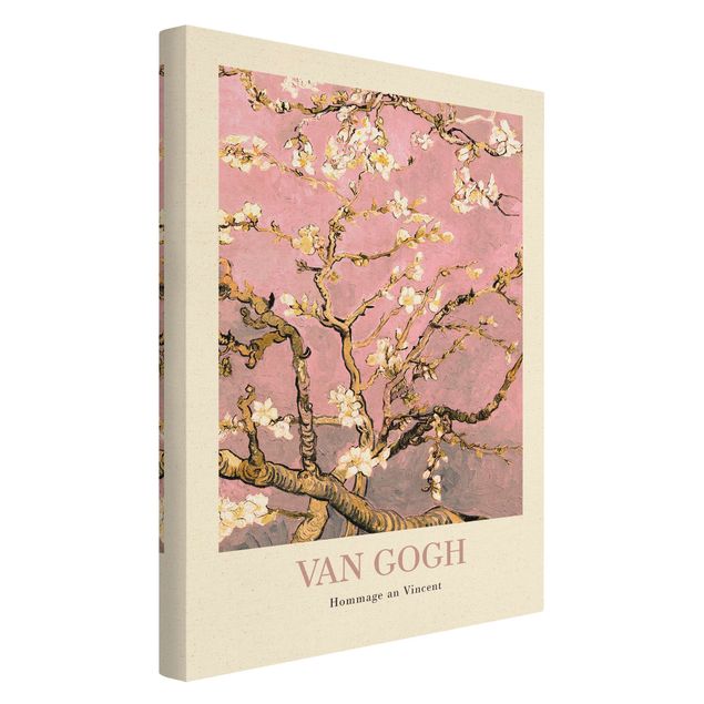 tableaux floraux Vincent van Gogh - Amandier en fleur en rose - Édition musée