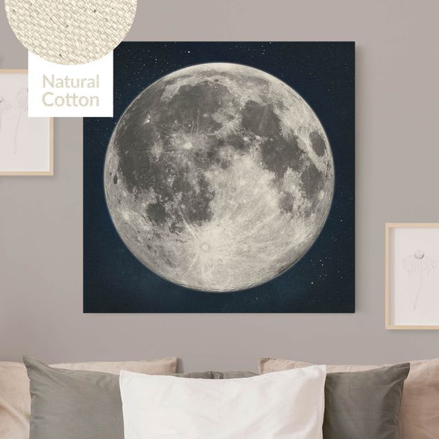 Tableau moderne Pleine Lune dans un ciel étoilé