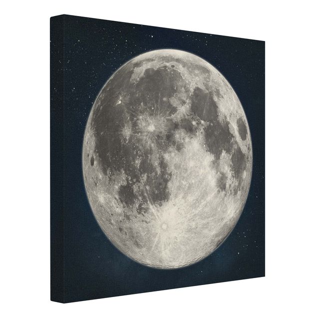 Impressions sur toile Pleine Lune dans un ciel étoilé