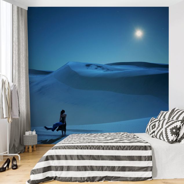 Papier peint dune Full Moon Over The Desert