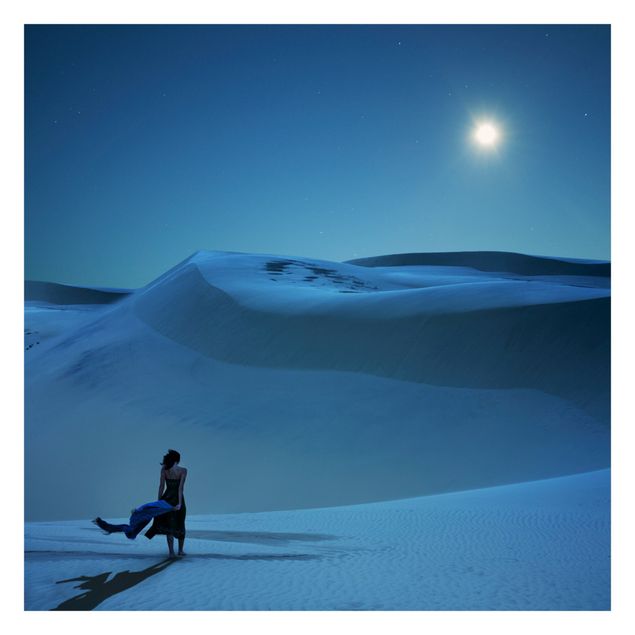 Papier peint paysage Full Moon Over The Desert