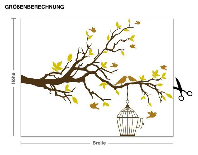 Décorations cuisine Branche avec oiseaux