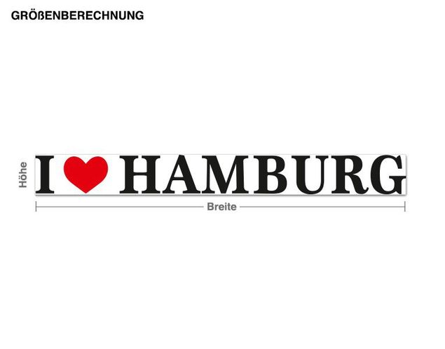 Stickers muraux Allemagne I Love Hamburg