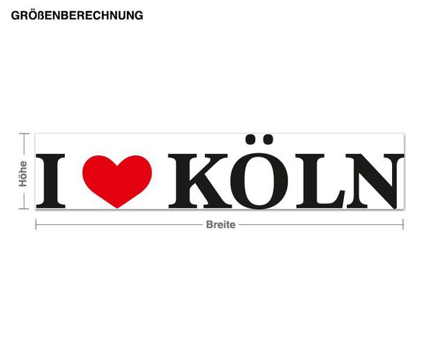 Stickers muraux Allemagne I Love Köln
