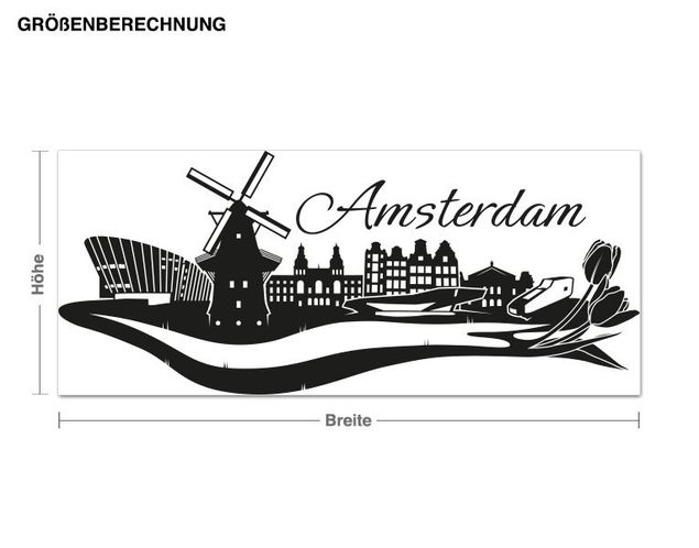 Stickers muraux ville Amsterdam