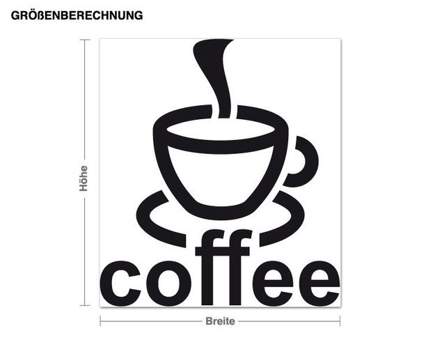 Sticker mural - Coffee with big Coffee Mug