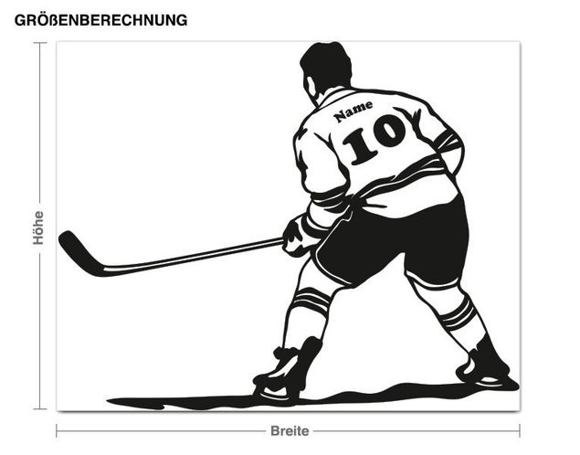 Stickers muraux phrase Joueur de hockey
