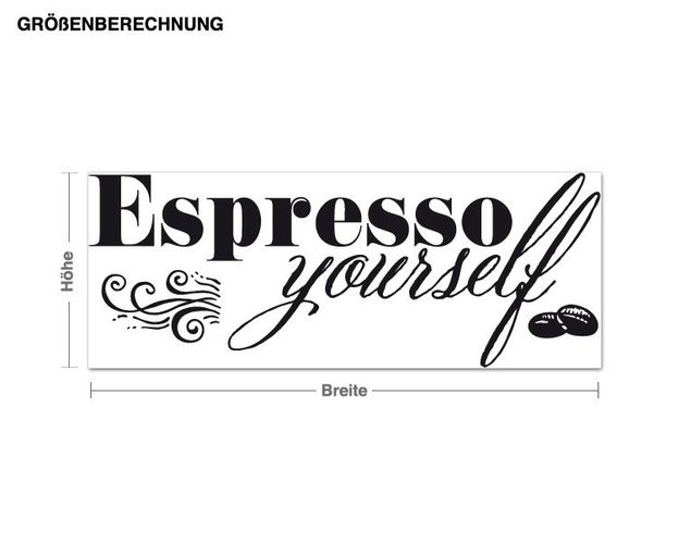 Déco mur cuisine Espresso yourself