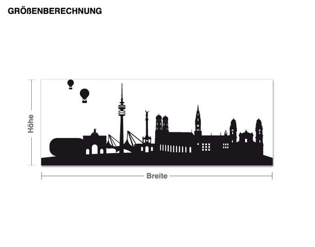Sticker mural - Munich Skyline