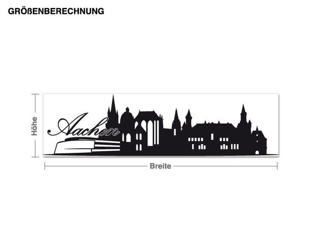 Stickers muraux villes Skyline Aachen
