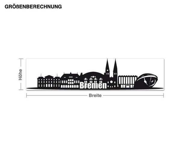 Stickers muraux villes Silhouette urbaine de Brême