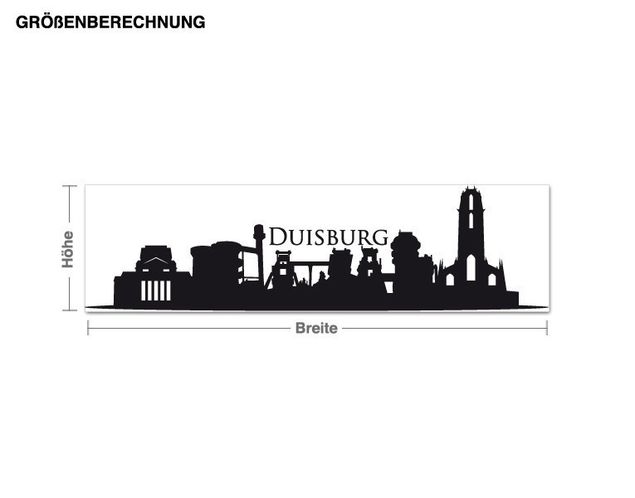 Stickers muraux ville Skyline Duisburg