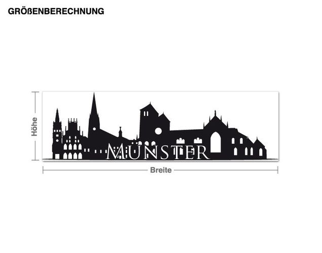 Stickers muraux ville Silhouette urbaine de Münster