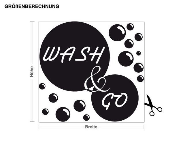 Sticker mural - Wash&Go