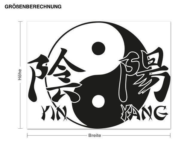 Sticker mural - Yin Yang Symbol