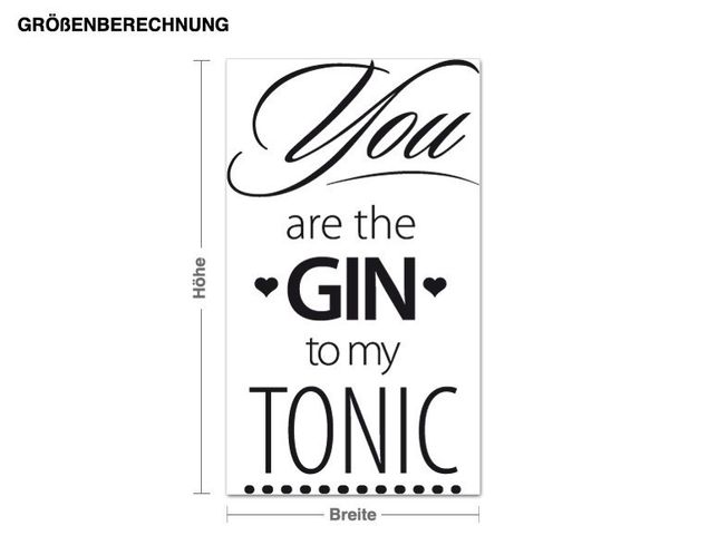 Déco murale cuisine You are the gin to my tonic