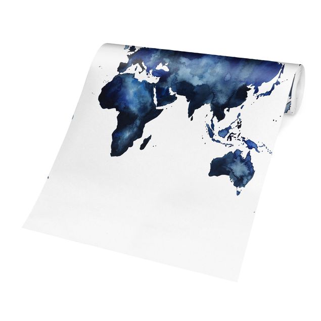 papier peint xxl Carte du monde de l'eau claire