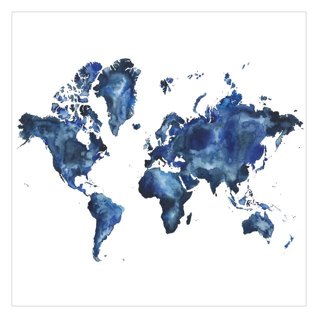 Papier peint - Water World Map Light